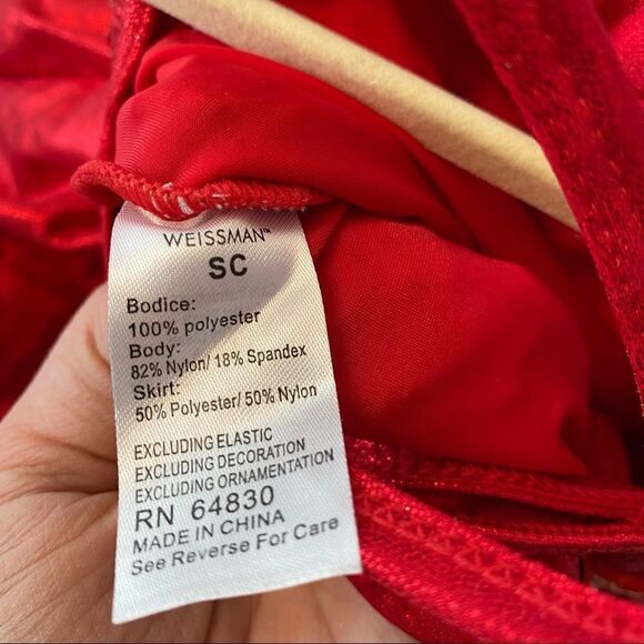 Weissman Dance costume Red tutu ballet jazz dress leotard 6150 small child SC 6 - Picture 10 of 13